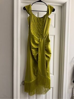 mustard asymmetric drape detail maxi dress Asymmetric Neckline Draped Maxi Dress